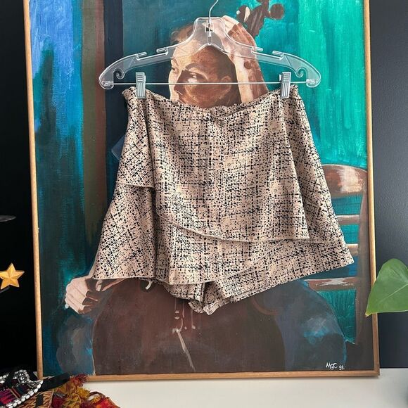 SHEIN Black and Tan Textured Skort Set L - Picture 2 of 16